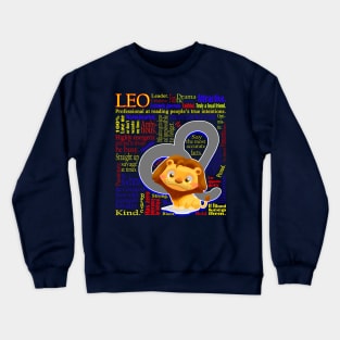 Leo Symbol Personality Traits cute Zodiac Sign T-Shirt Crewneck Sweatshirt
